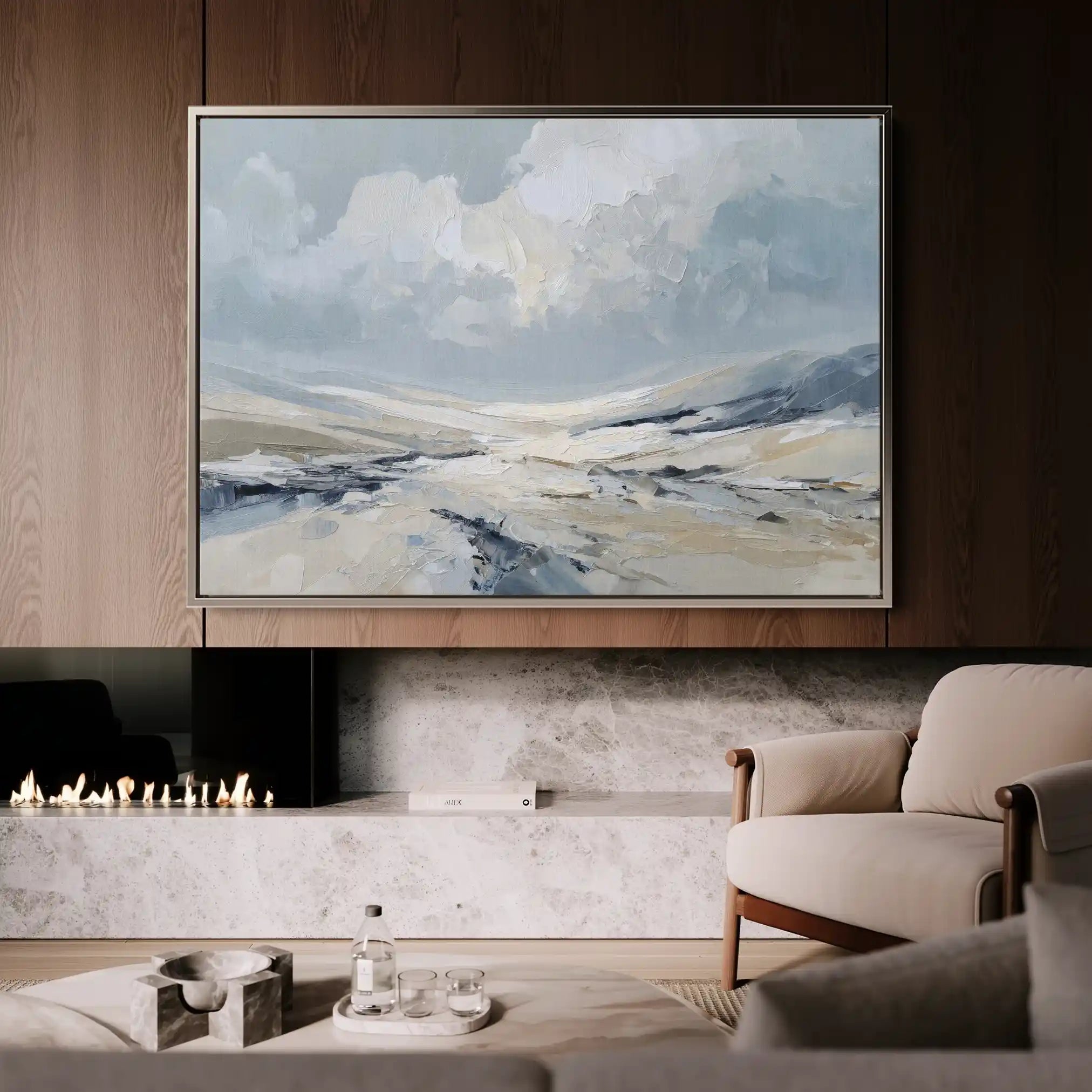 Abstract 1498 Canvas Art 60 x 40 cm / Black