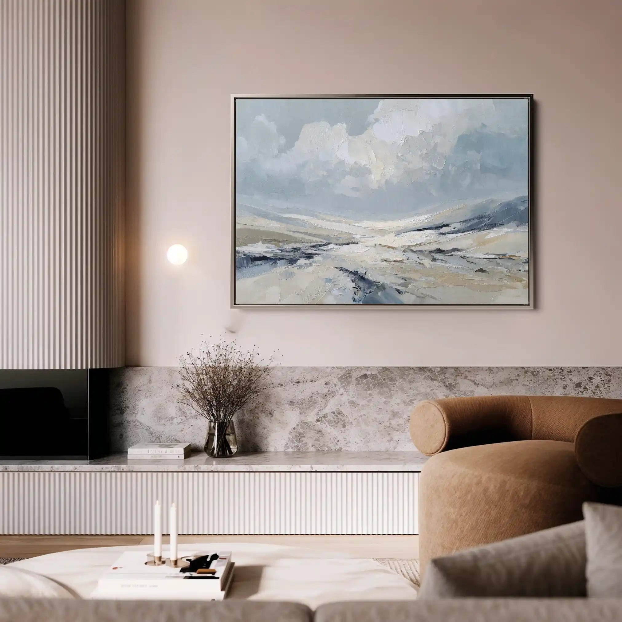 Abstract 1498 Canvas Art 60 x 40 cm / Black
