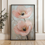 Floral 1498 Canvas Art 60 x 40 cm / Black