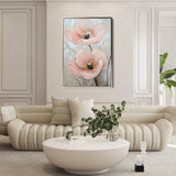 Floral 1498 Canvas Art 60 x 40 cm / Black
