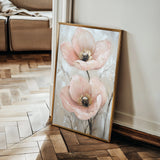 Floral 1498 Canvas Art 60 x 40 cm / Black