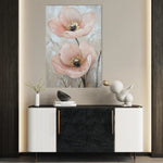 Floral 1498 Canvas Art 60 x 40 cm / Black