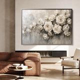 Floral 150 Canvas Art 60 x 40 cm / Black