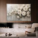 Floral 150 Canvas Art 60 x 40 cm / Black
