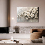 Floral 150 Canvas Art 60 x 40 cm / Black