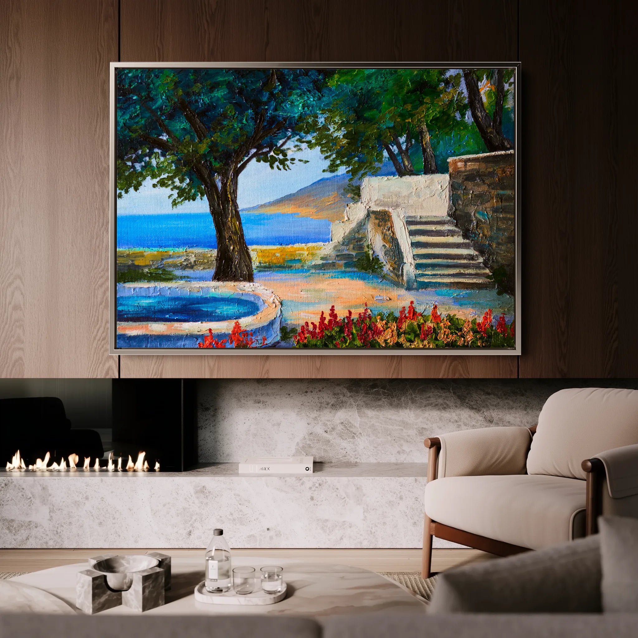Landscape 150 Canvas Art 60 x 40 cm / Black