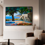 Landscape 150 Canvas Art 60 x 40 cm / Black