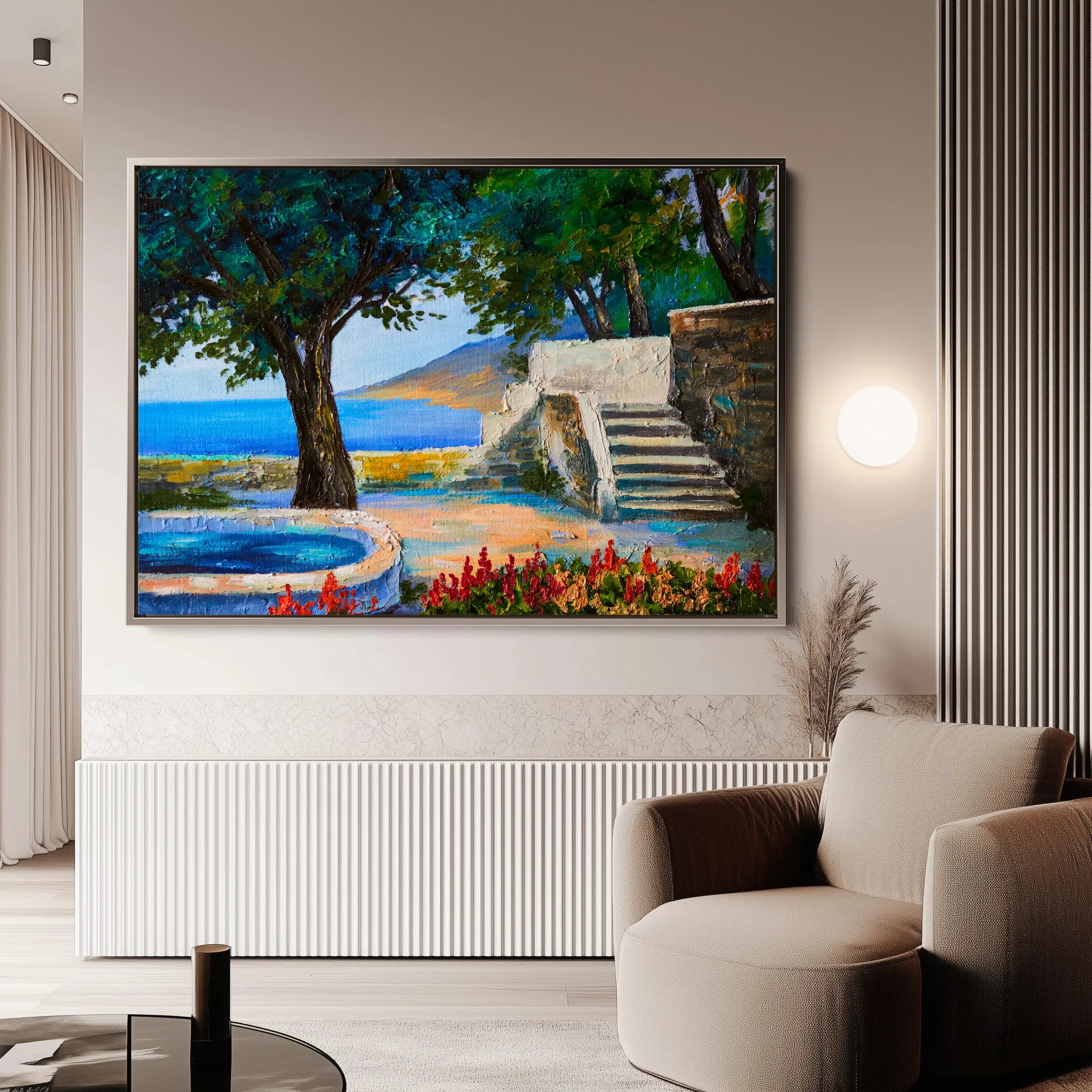 Landscape 150 Canvas Art 60 x 40 cm / Black