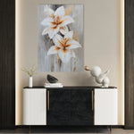 Floral 1501 Canvas Art 60 x 40 cm / Black