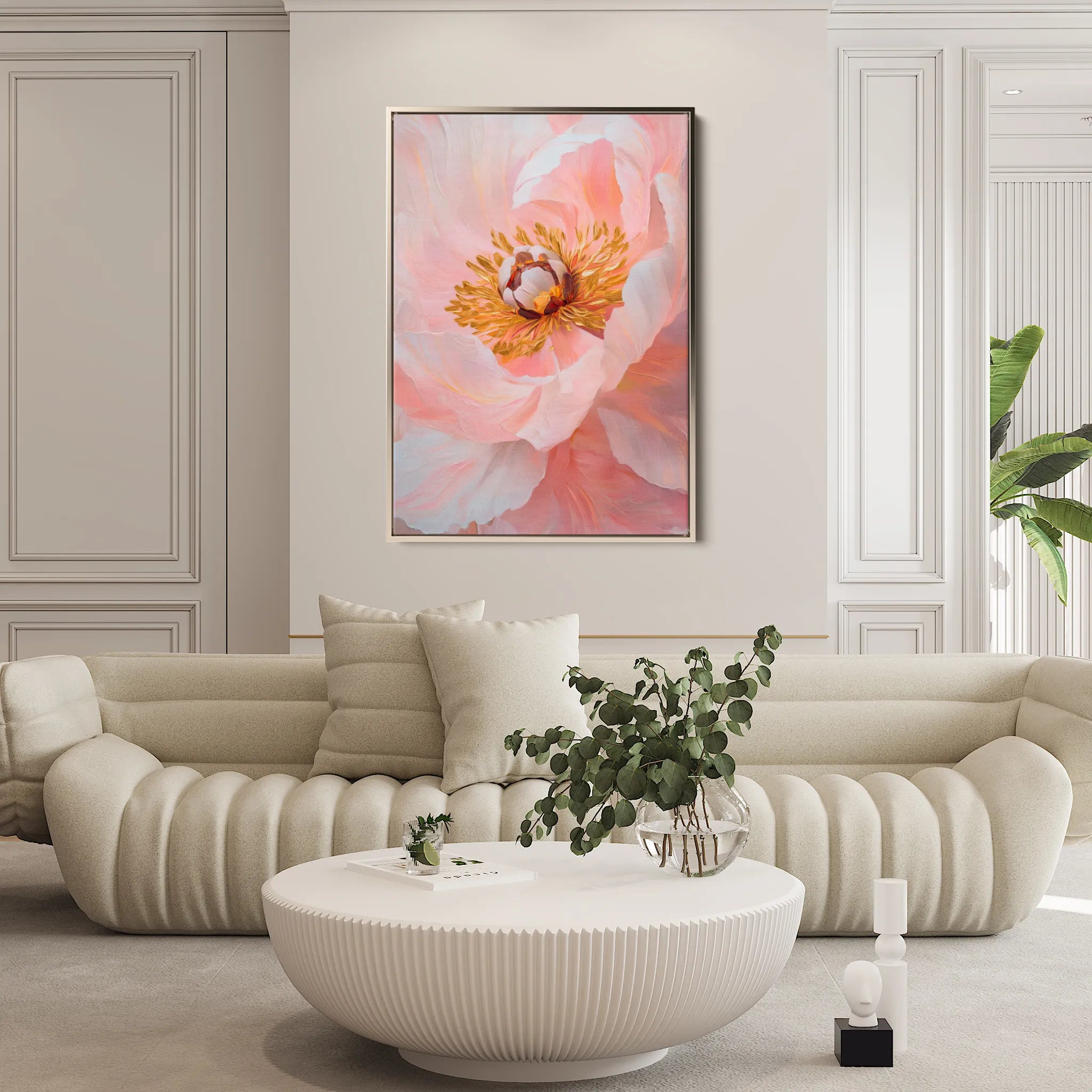 Floral 1505 Canvas Art 60 x 40 cm / Black