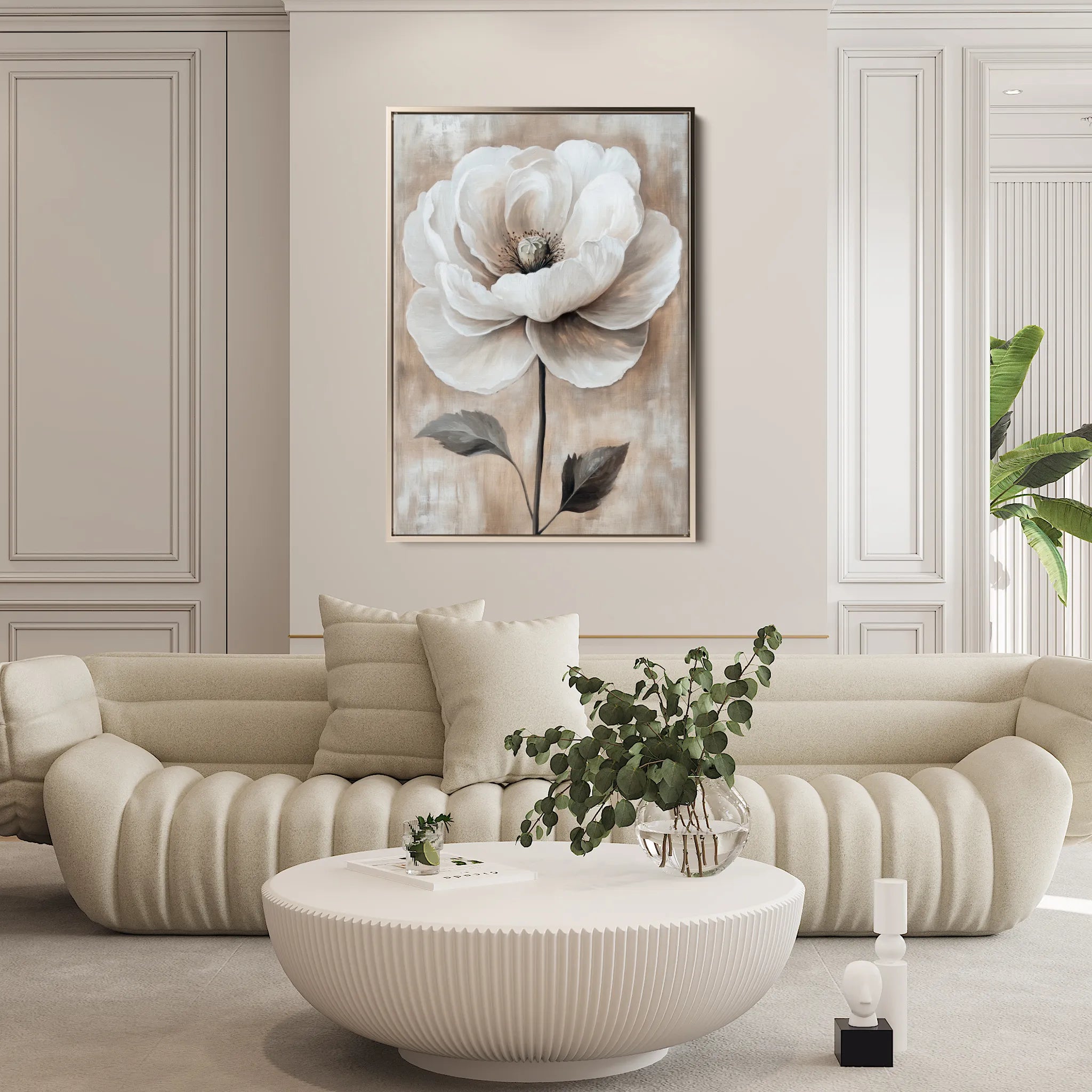 Floral 1506 Canvas Art 60 x 40 cm / Black