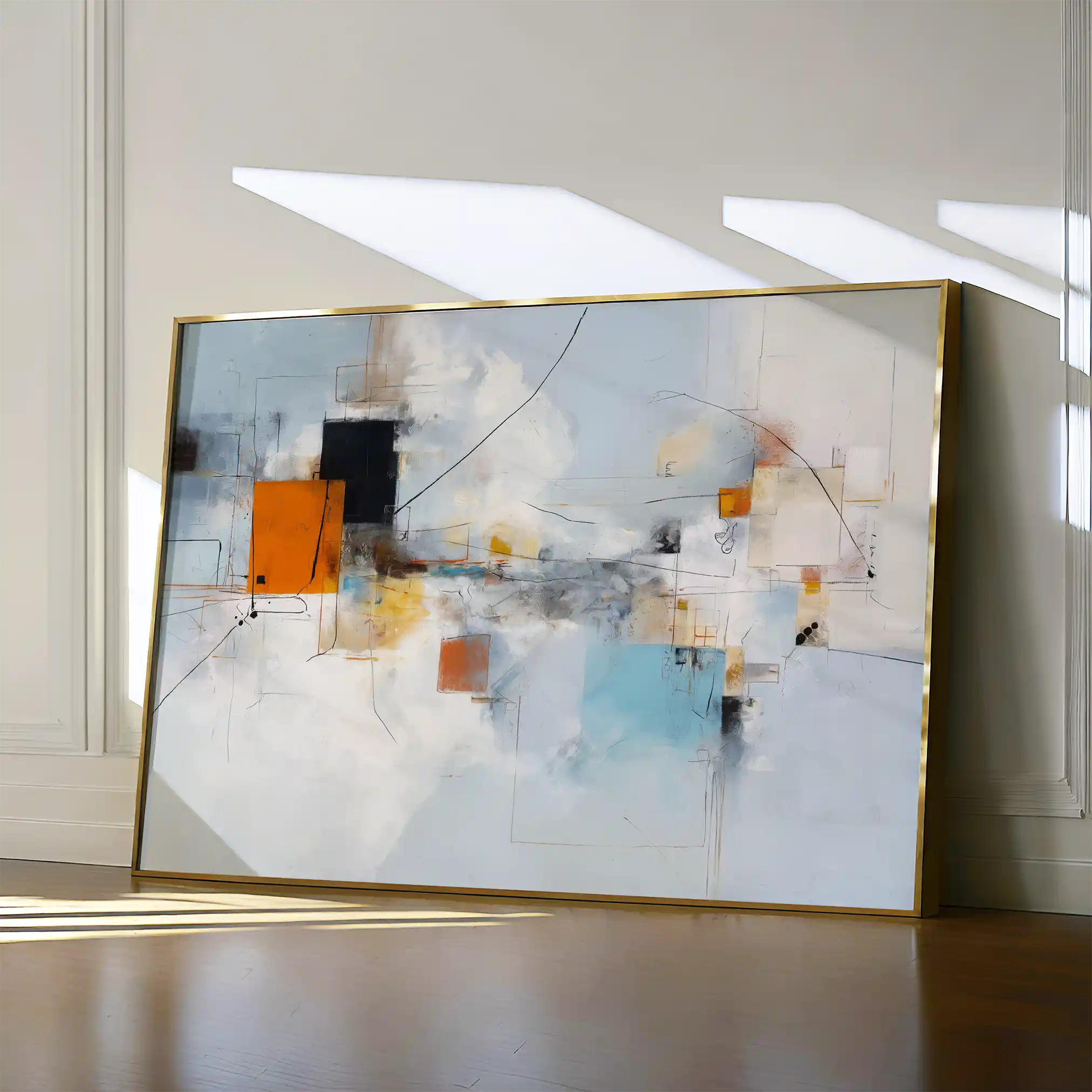 Abstract 1507 Canvas Art 60 x 40 cm / Black