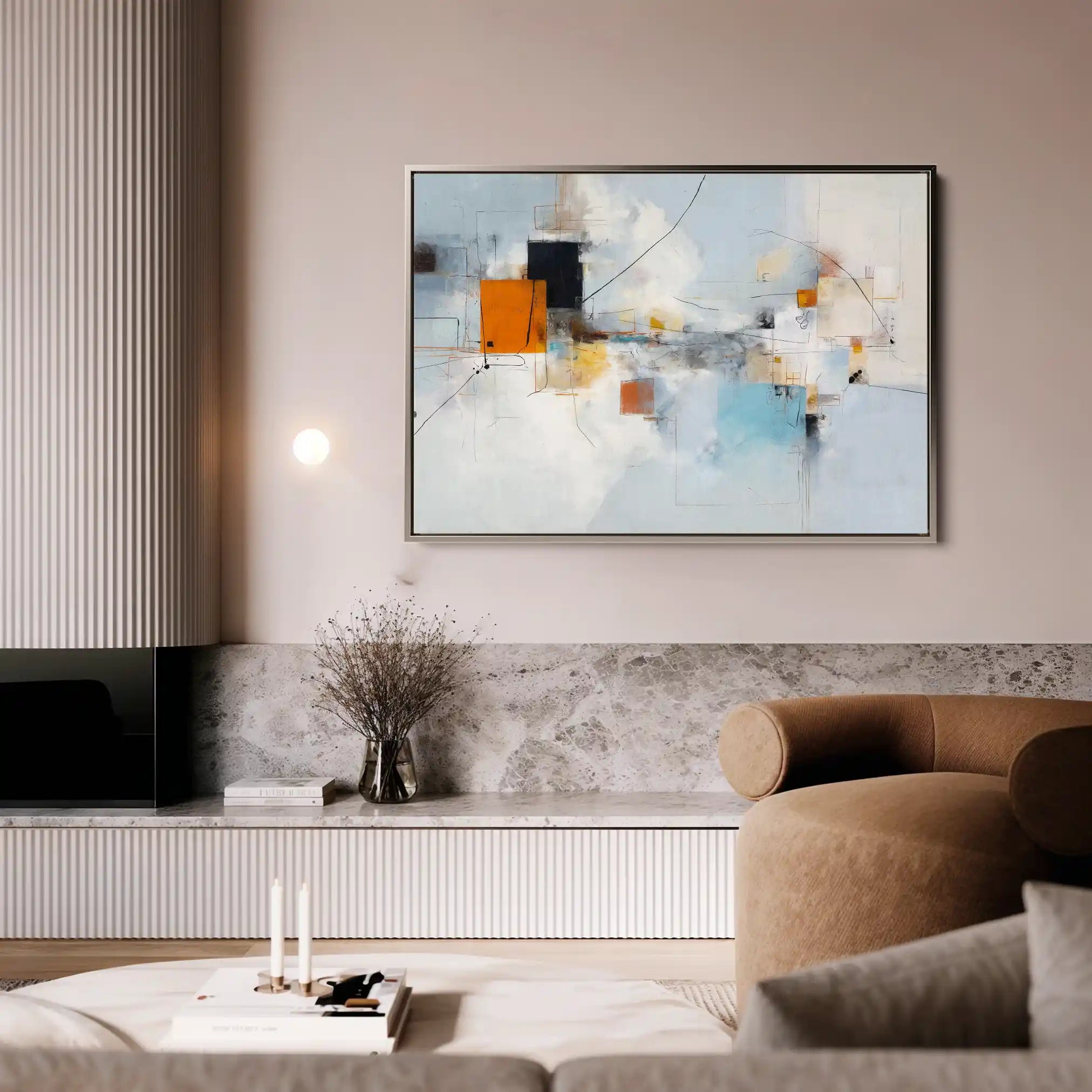 Abstract 1507 Canvas Art 60 x 40 cm / Black