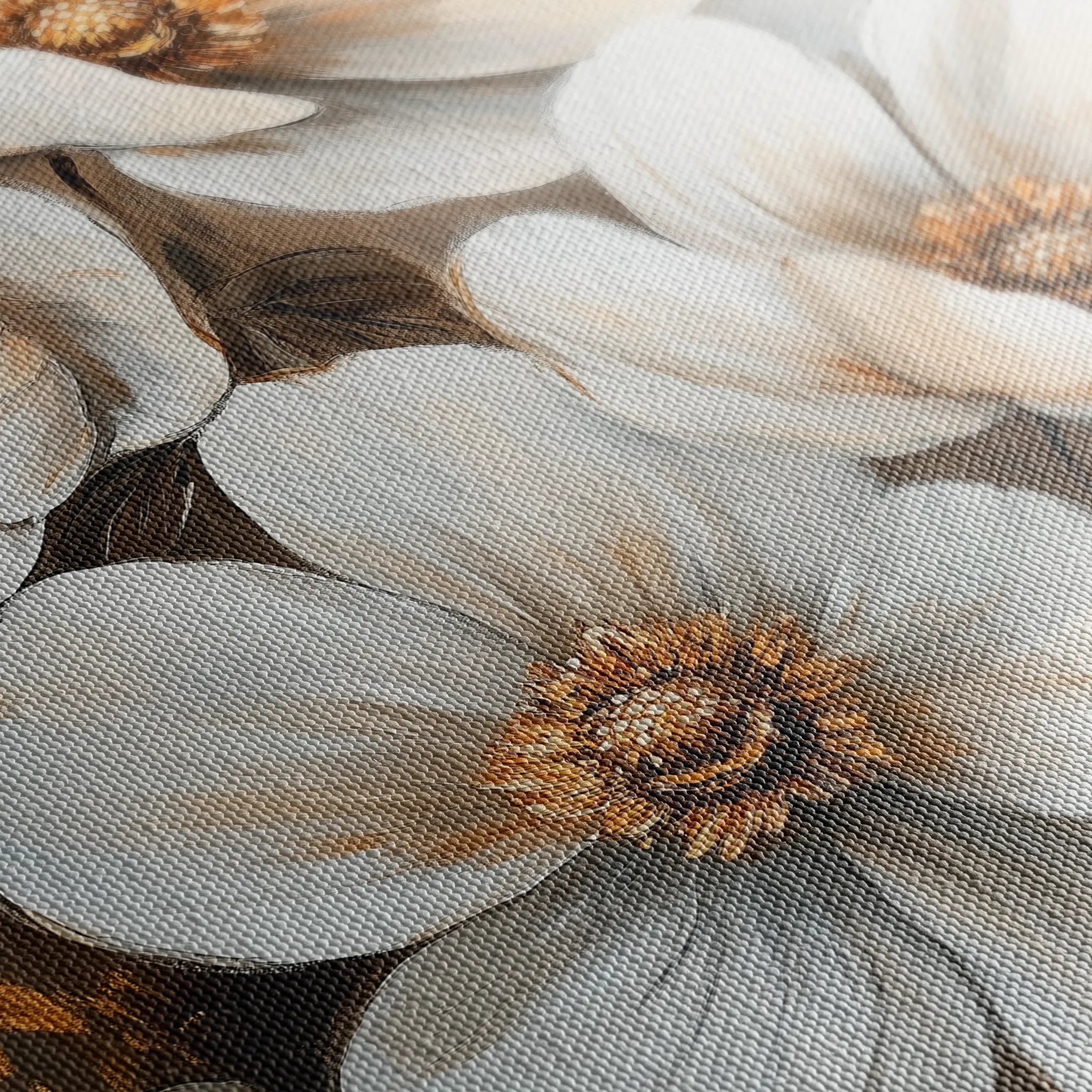 Floral 1507 Canvas Art 60 x 40 cm / Black