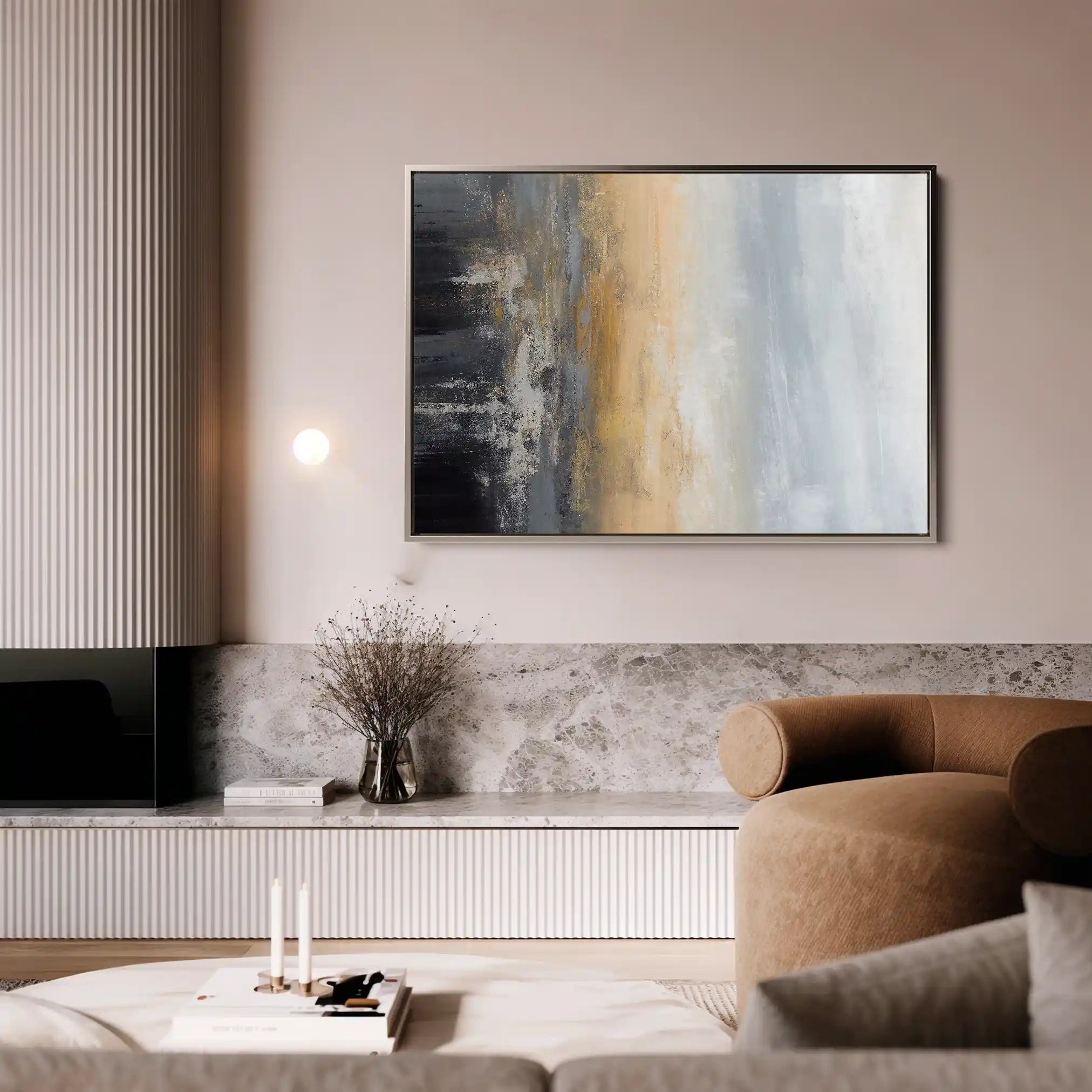 Abstract 151 Canvas Art 60 x 40 cm / Black
