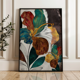 Floral 151 Canvas Art 60 x 40 cm / Black