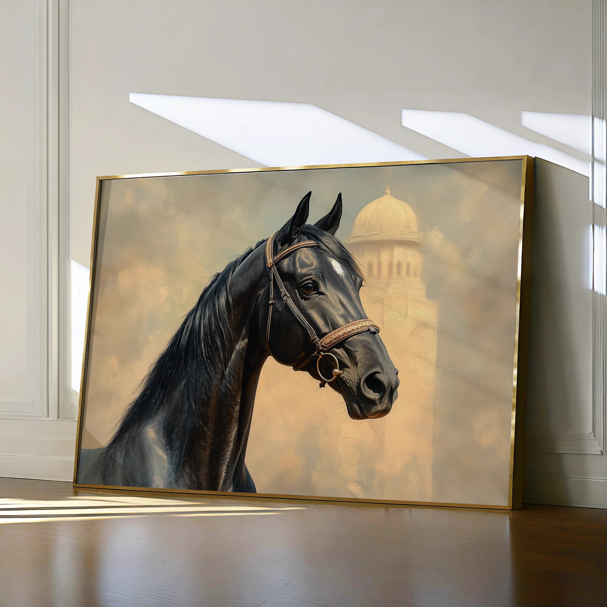 Horses 151 Canvas Art 60 x 40 cm / Black