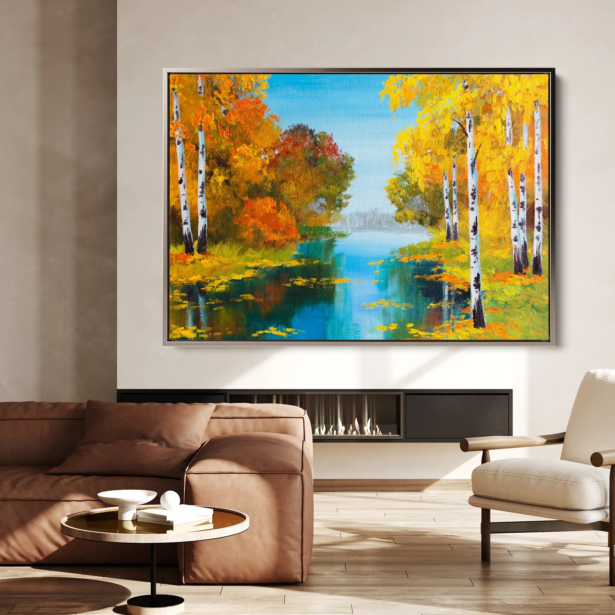 Landscape 151 Canvas Art 60 x 40 cm / Black