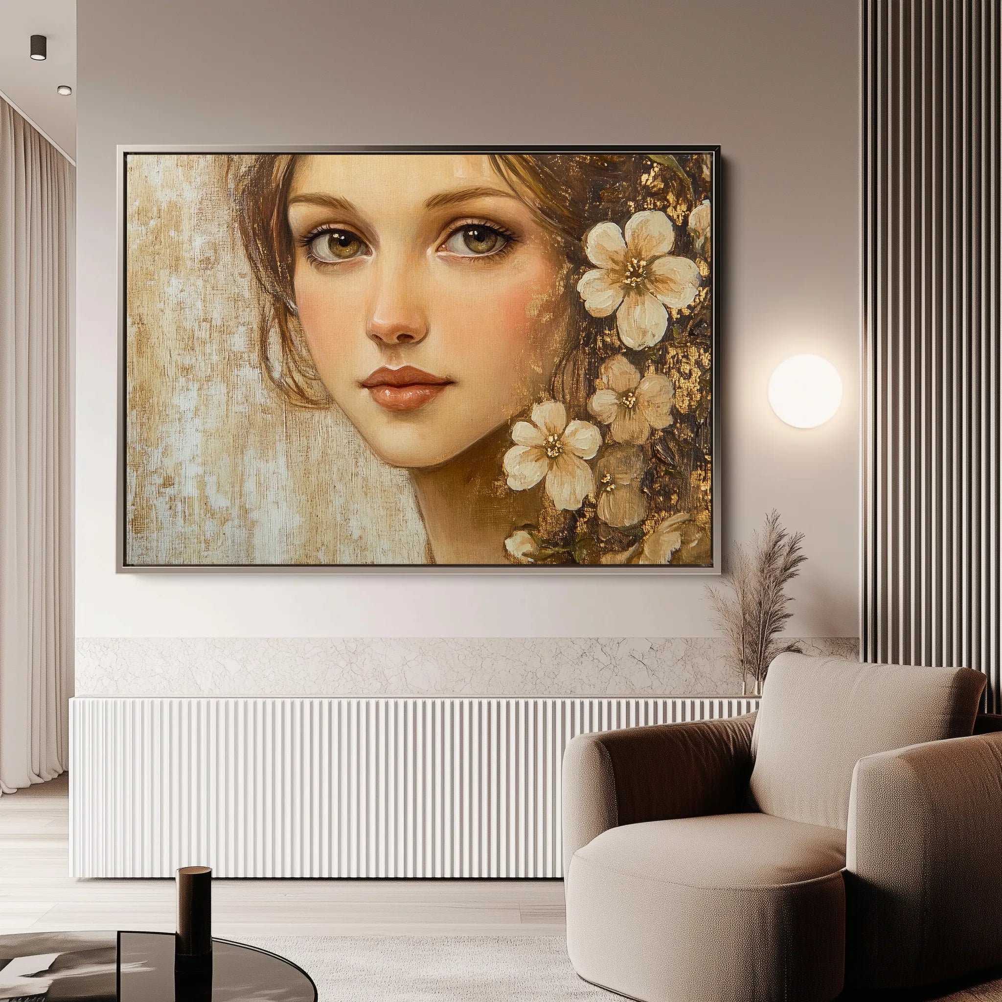 Portrait 151 Canvas Art 60 x 40 cm / Black
