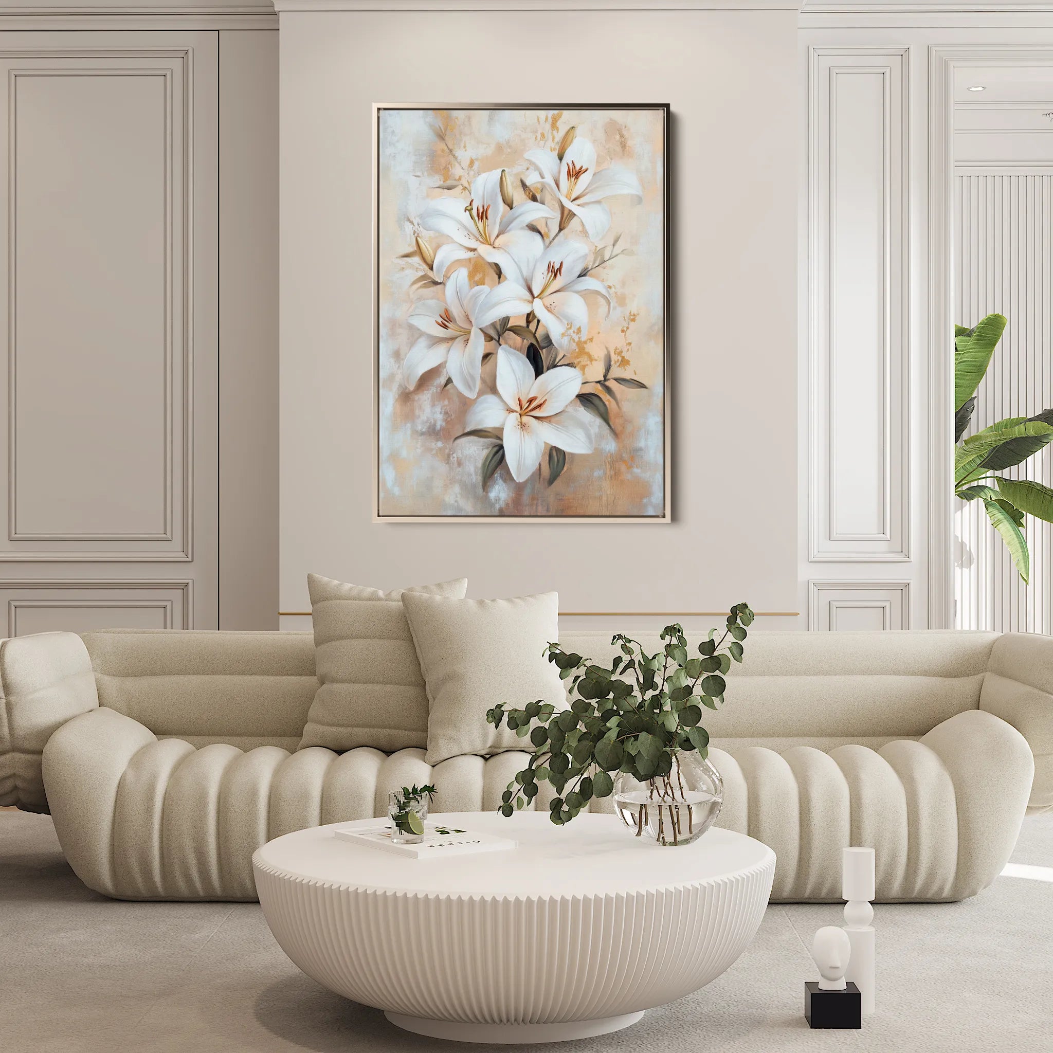 Floral 1510 Canvas Art 60 x 40 cm / Black