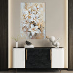 Floral 1510 Canvas Art 60 x 40 cm / Black
