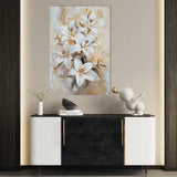 Floral 1510 Canvas Art 60 x 40 cm / Black