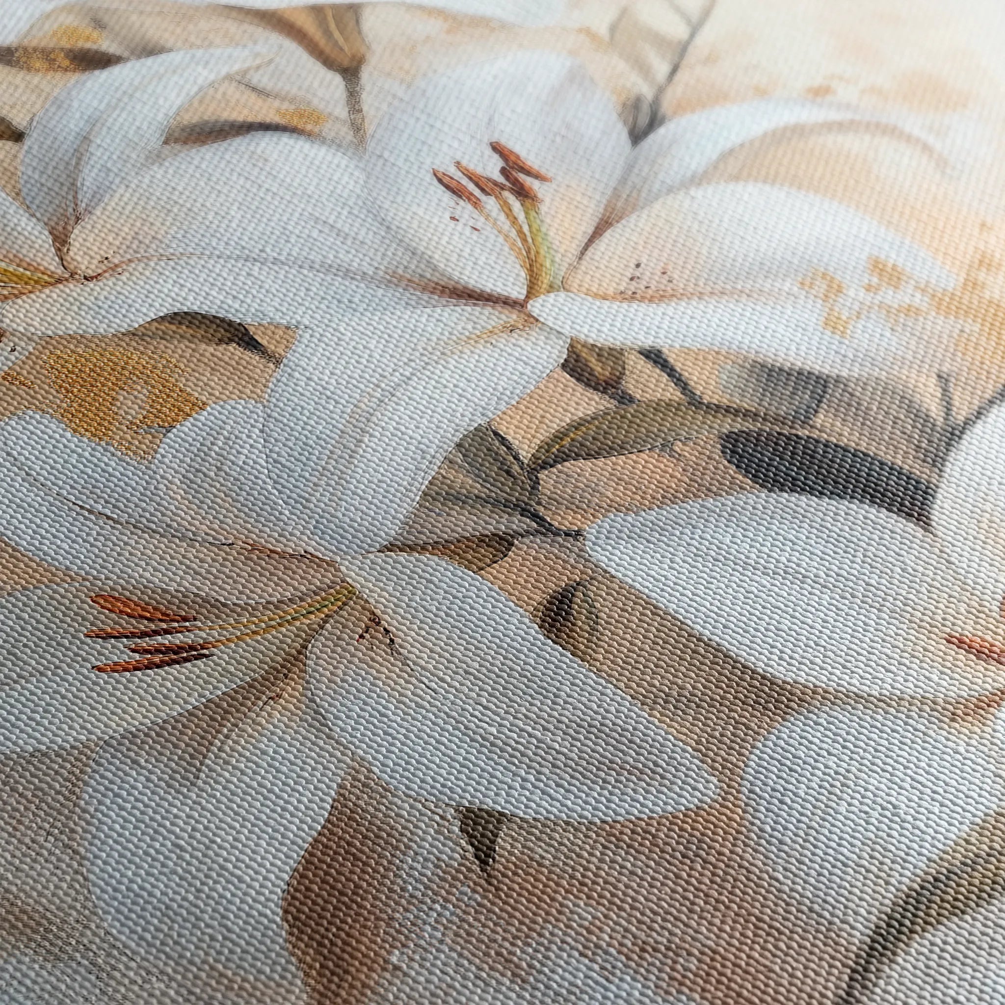 Floral 1510 Canvas Art 60 x 40 cm / Black