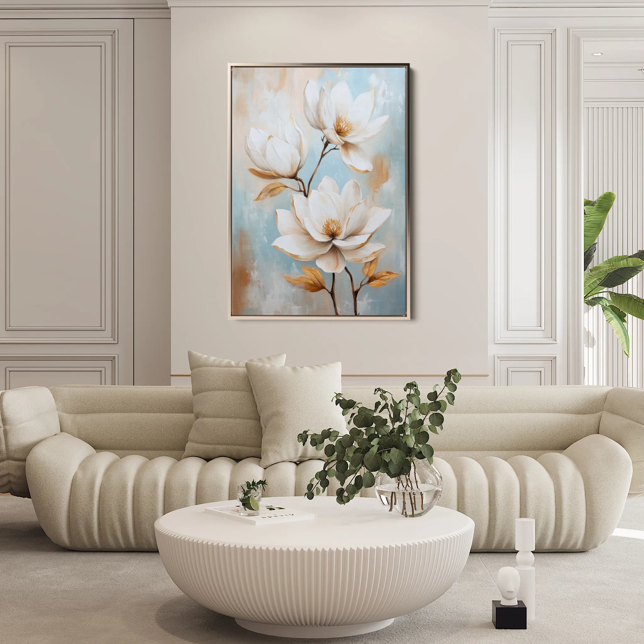 Floral 1511 Canvas Art 60 x 40 cm / Black