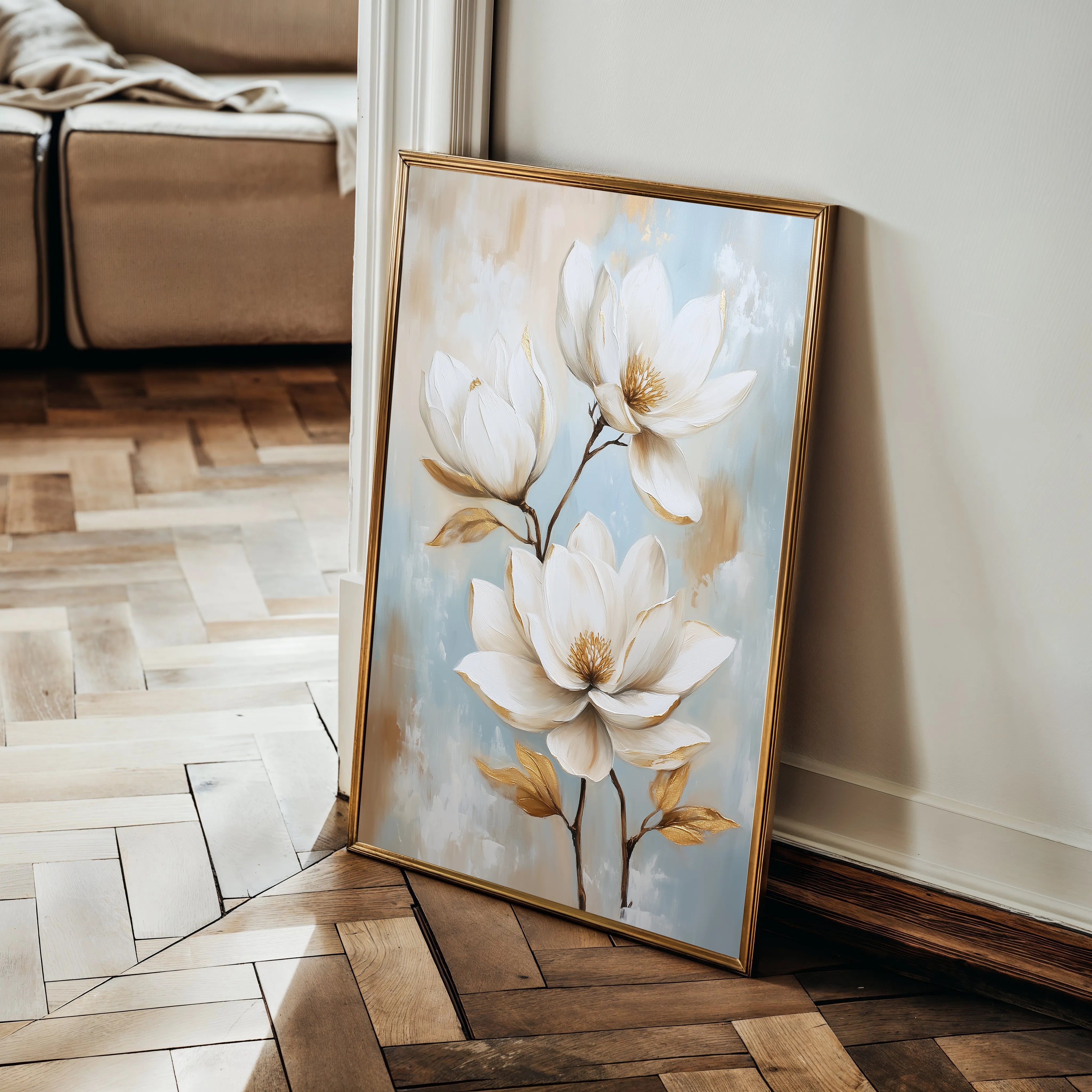 Floral 1511 Canvas Art 60 x 40 cm / Black