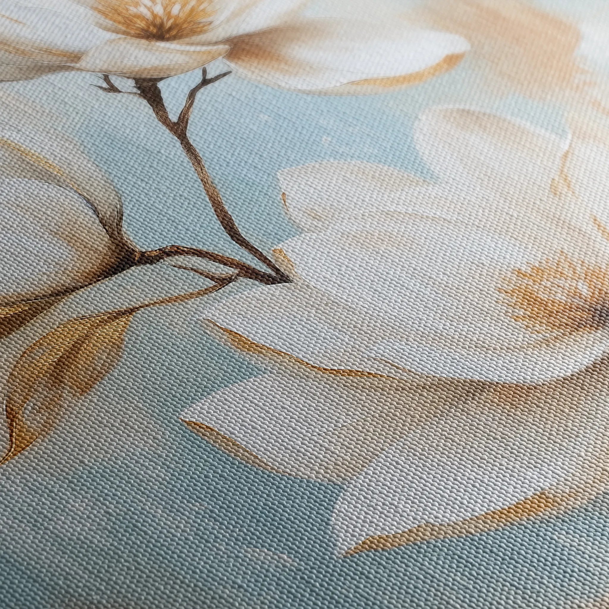 Floral 1511 Canvas Art 60 x 40 cm / Black