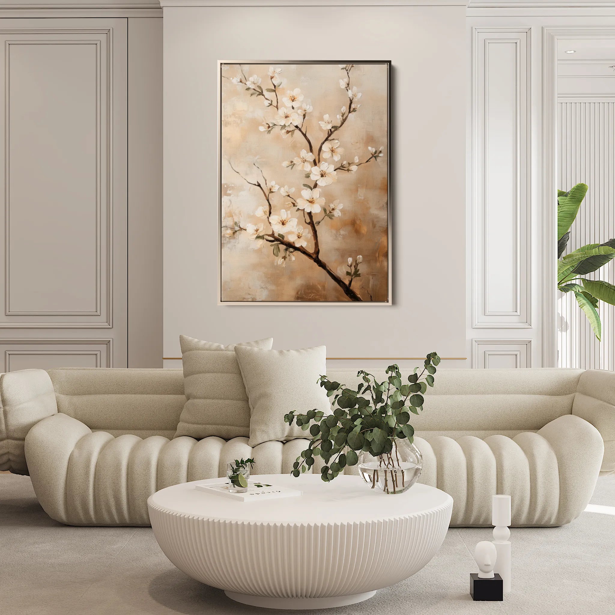 Floral 1513 Canvas Art 60 x 40 cm / Black