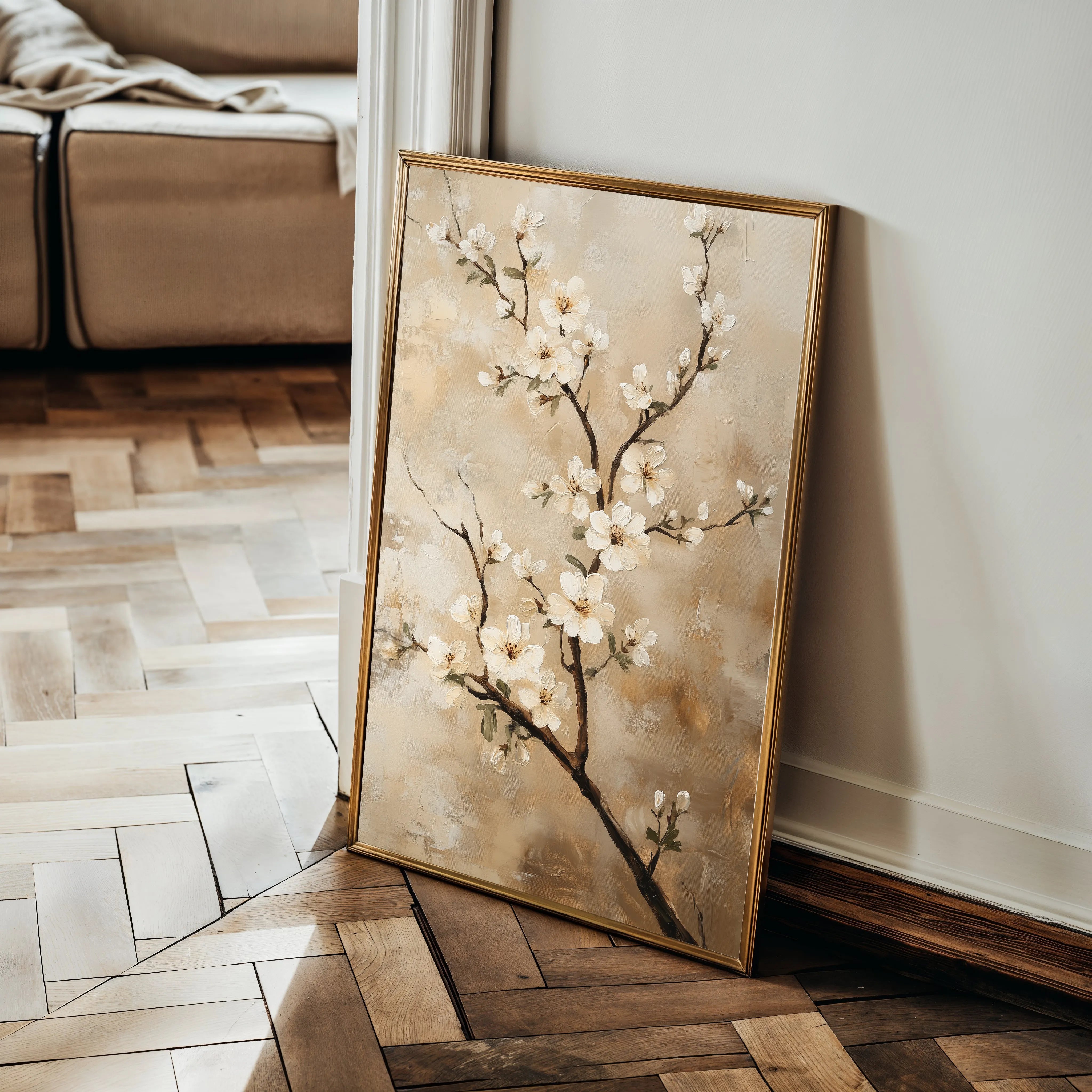 Floral 1513 Canvas Art 60 x 40 cm / Black