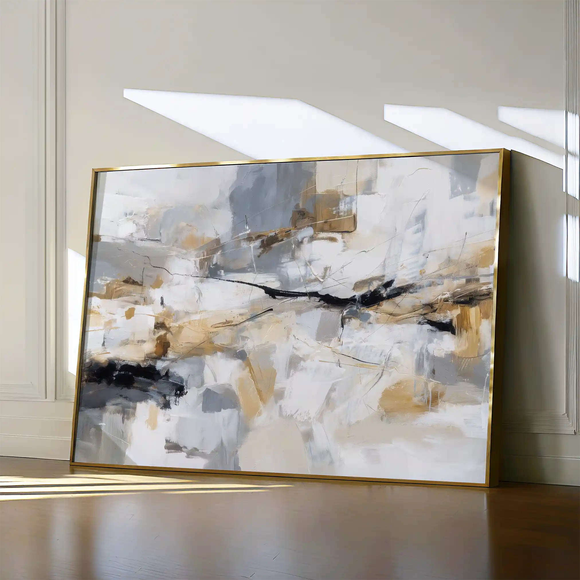 Abstract 1514 Canvas Art 60 x 40 cm / Black