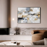 Abstract 1514 Canvas Art 60 x 40 cm / Black