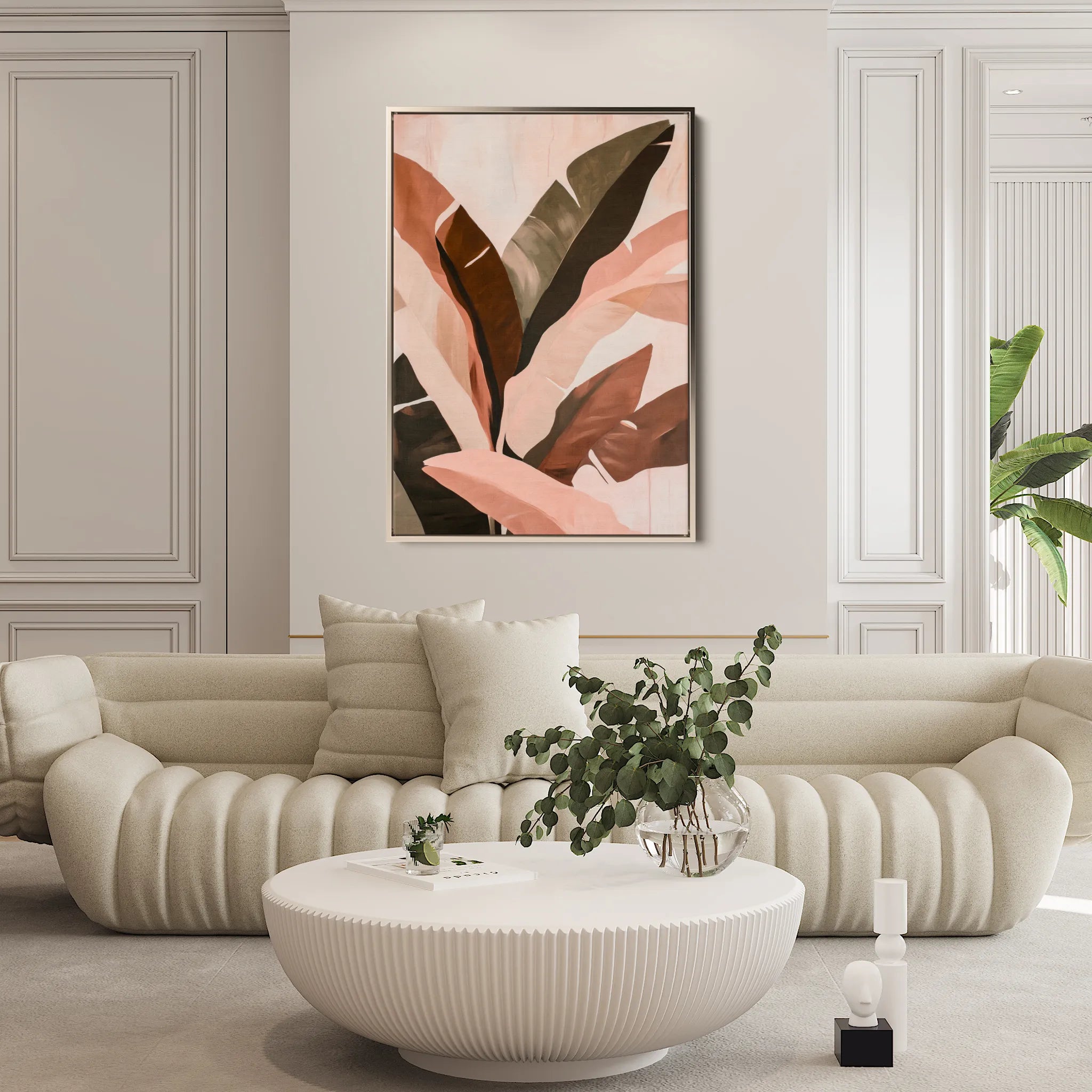 Floral 1514 Canvas Art 60 x 40 cm / Black