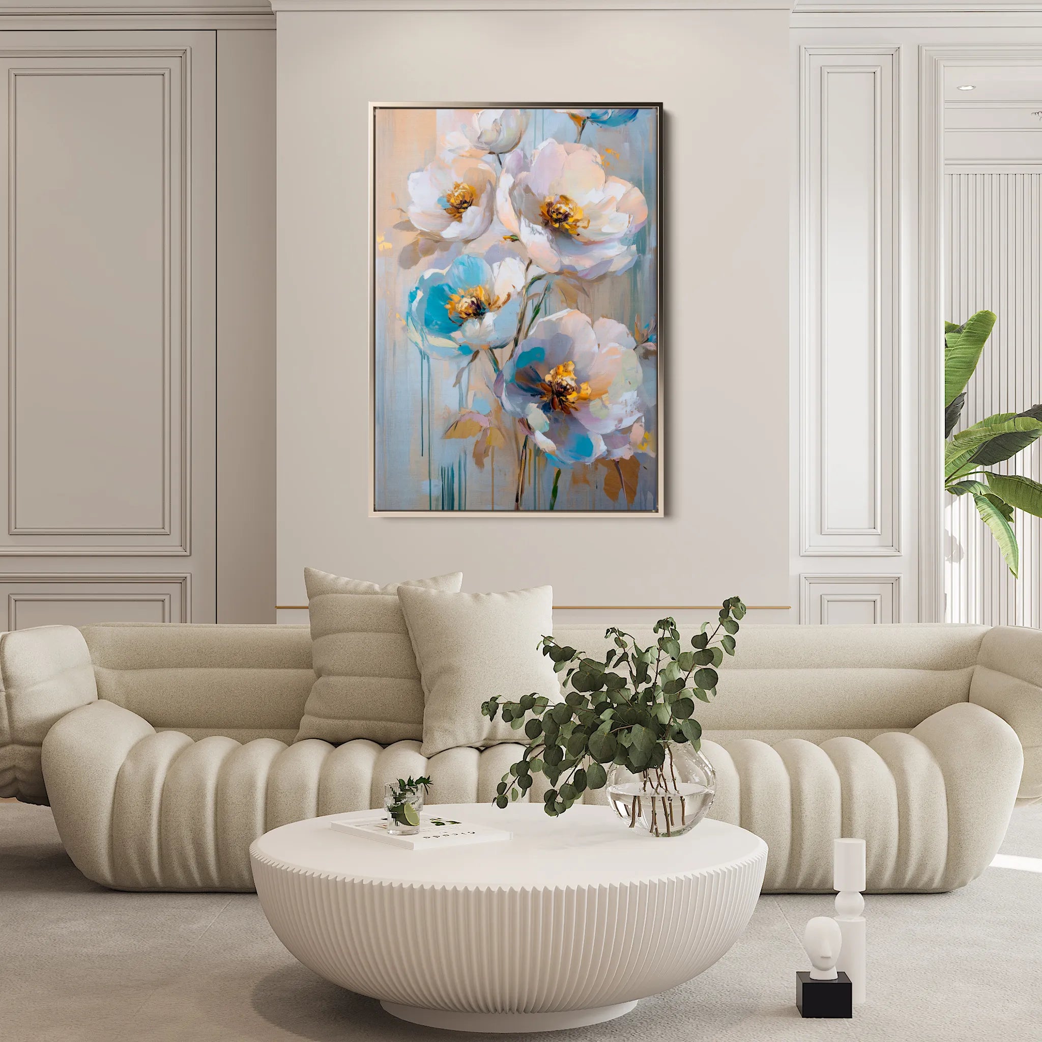 Floral 1515 Canvas Art 60 x 40 cm / Black
