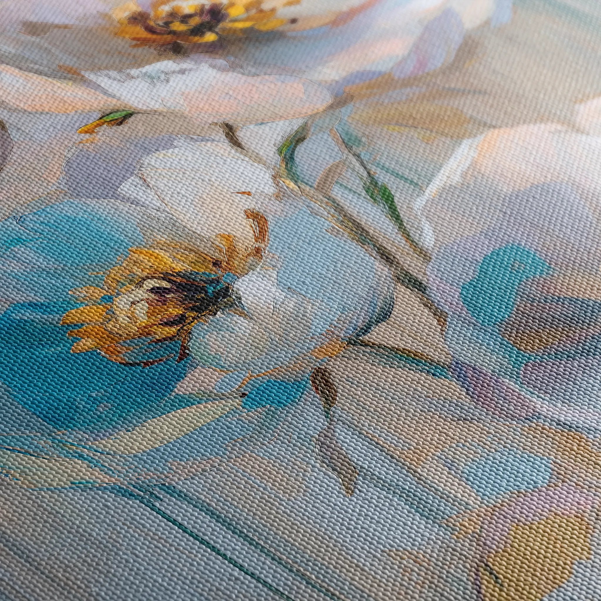 Floral 1515 Canvas Art 60 x 40 cm / Black