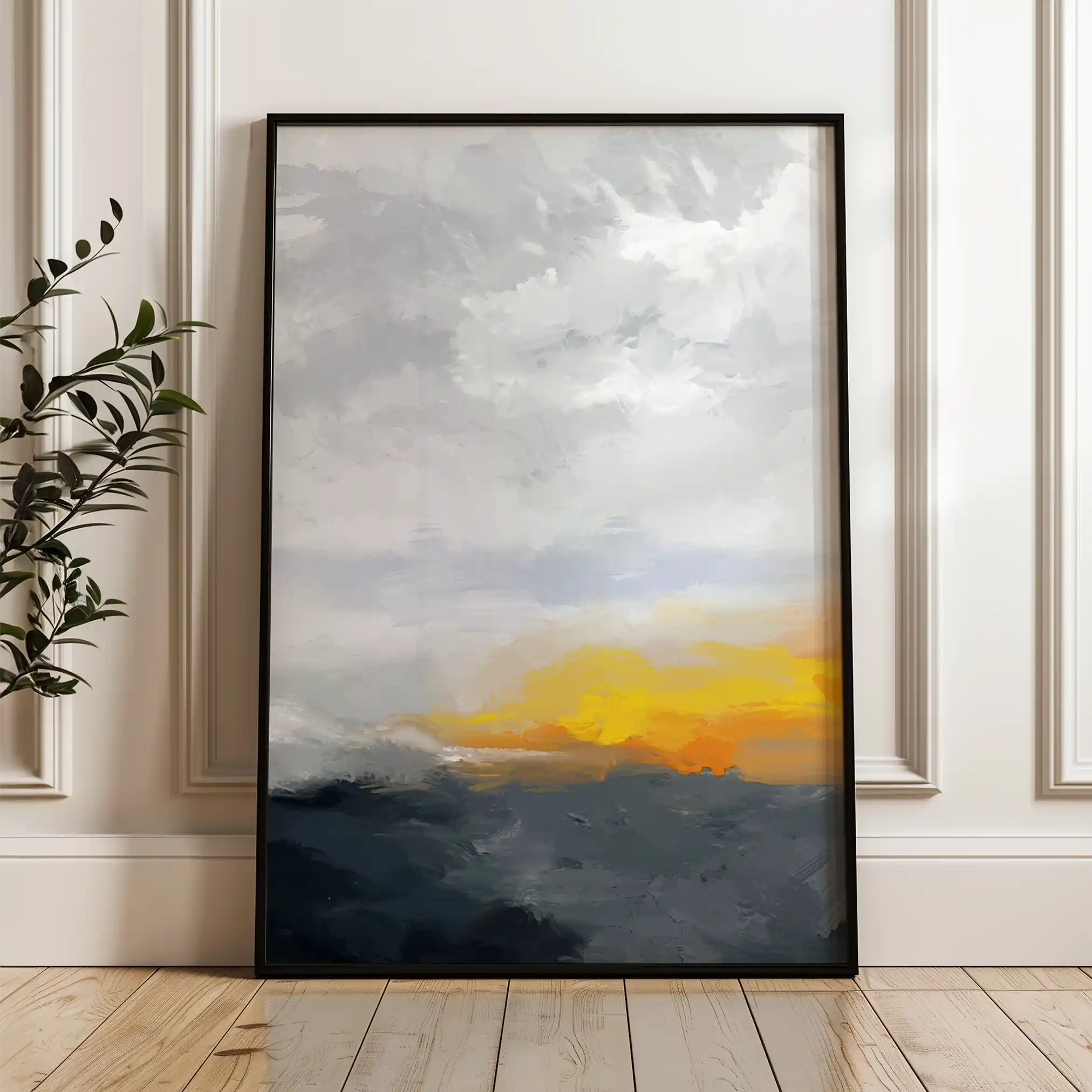 Abstract 152 Canvas Art 60 x 40 cm / Black
