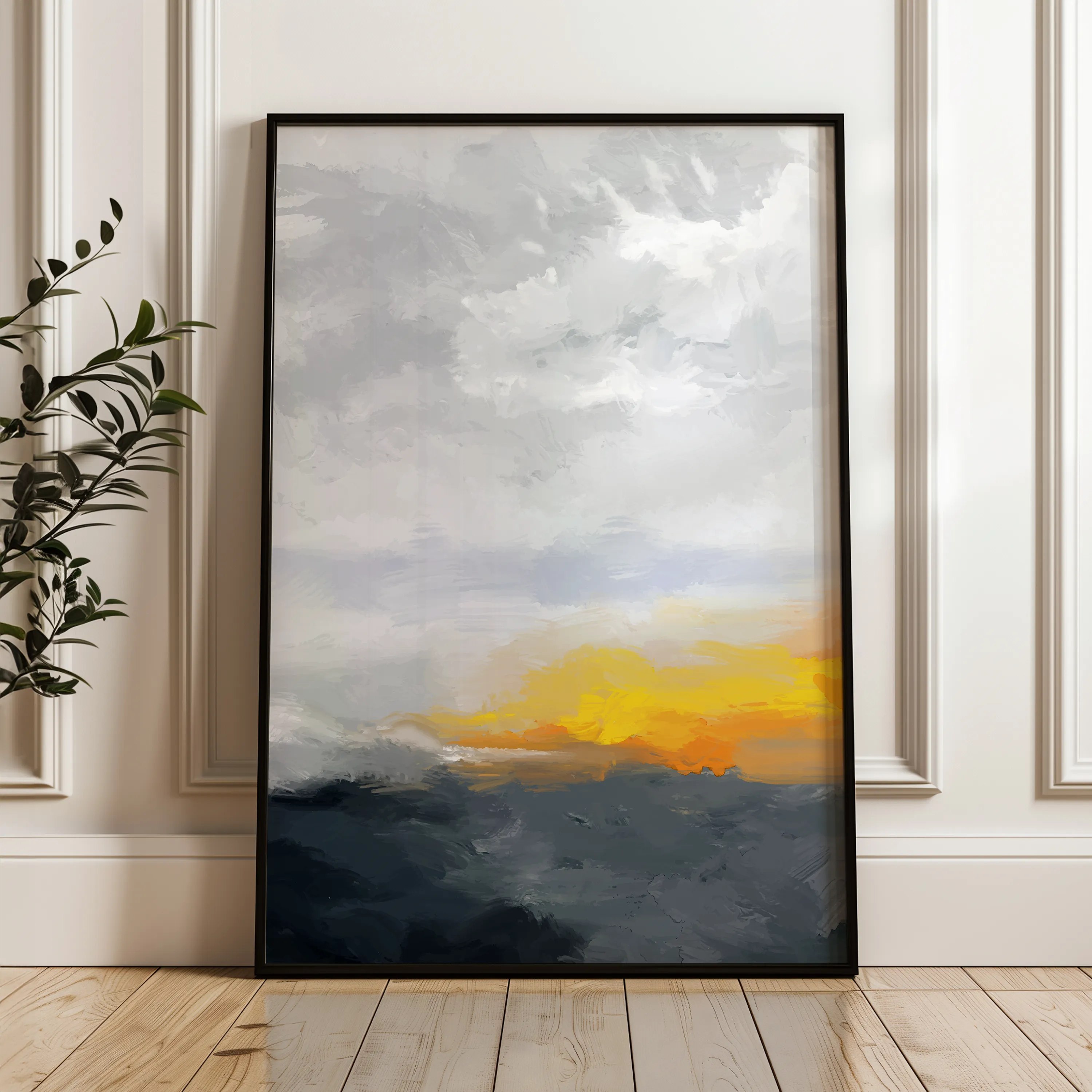 Abstract 152 Canvas Art 60 x 40 cm / Black