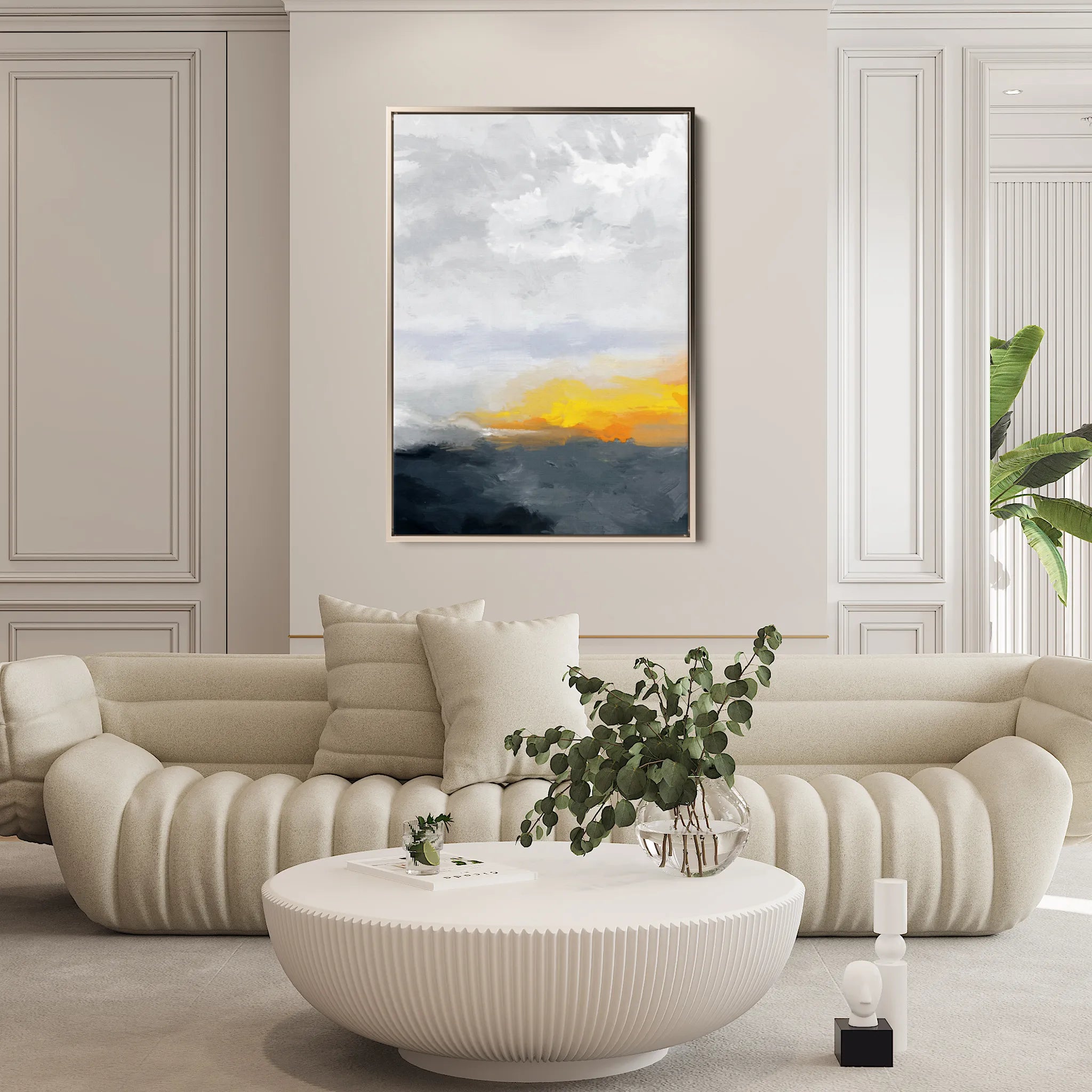Abstract 152 Canvas Art 60 x 40 cm / Black