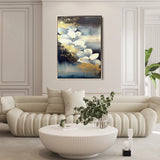 Floral 152 Canvas Art 60 x 40 cm / Black