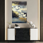 Floral 152 Canvas Art 60 x 40 cm / Black