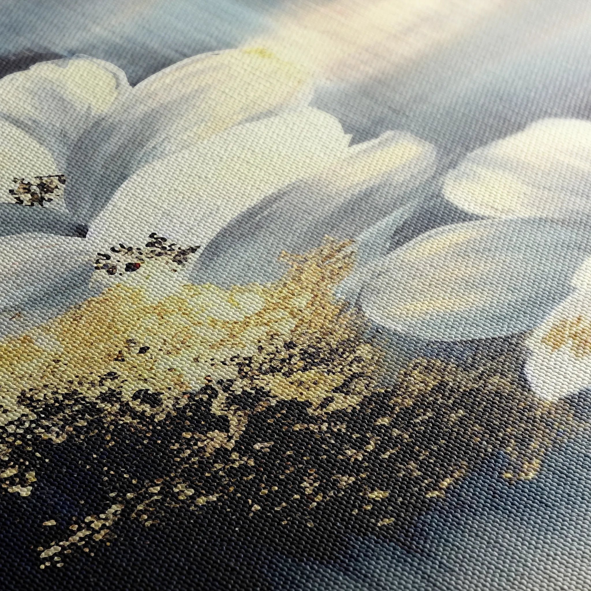 Floral 152 Canvas Art 60 x 40 cm / Black