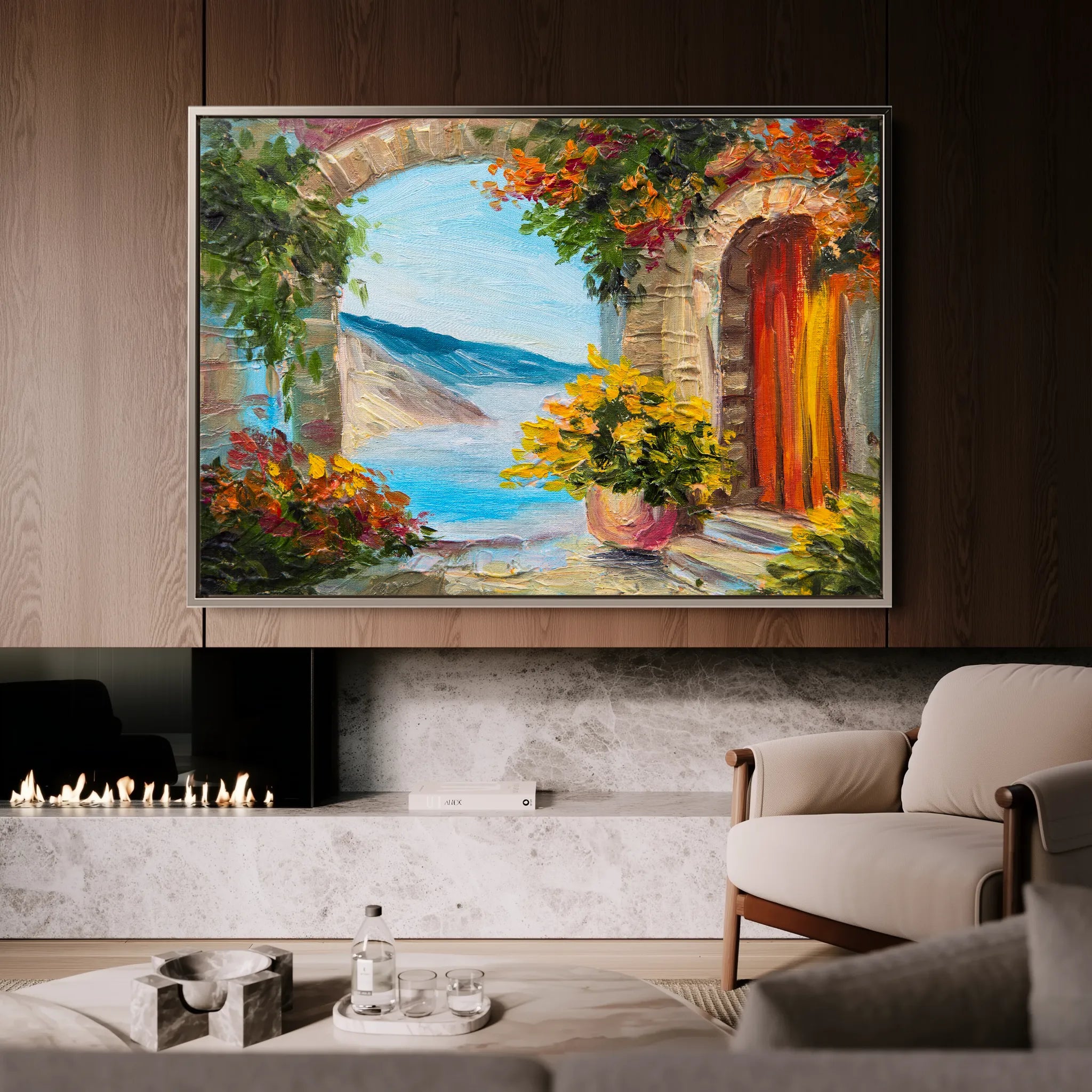 Landscape 152 Canvas Art 60 x 40 cm / Black
