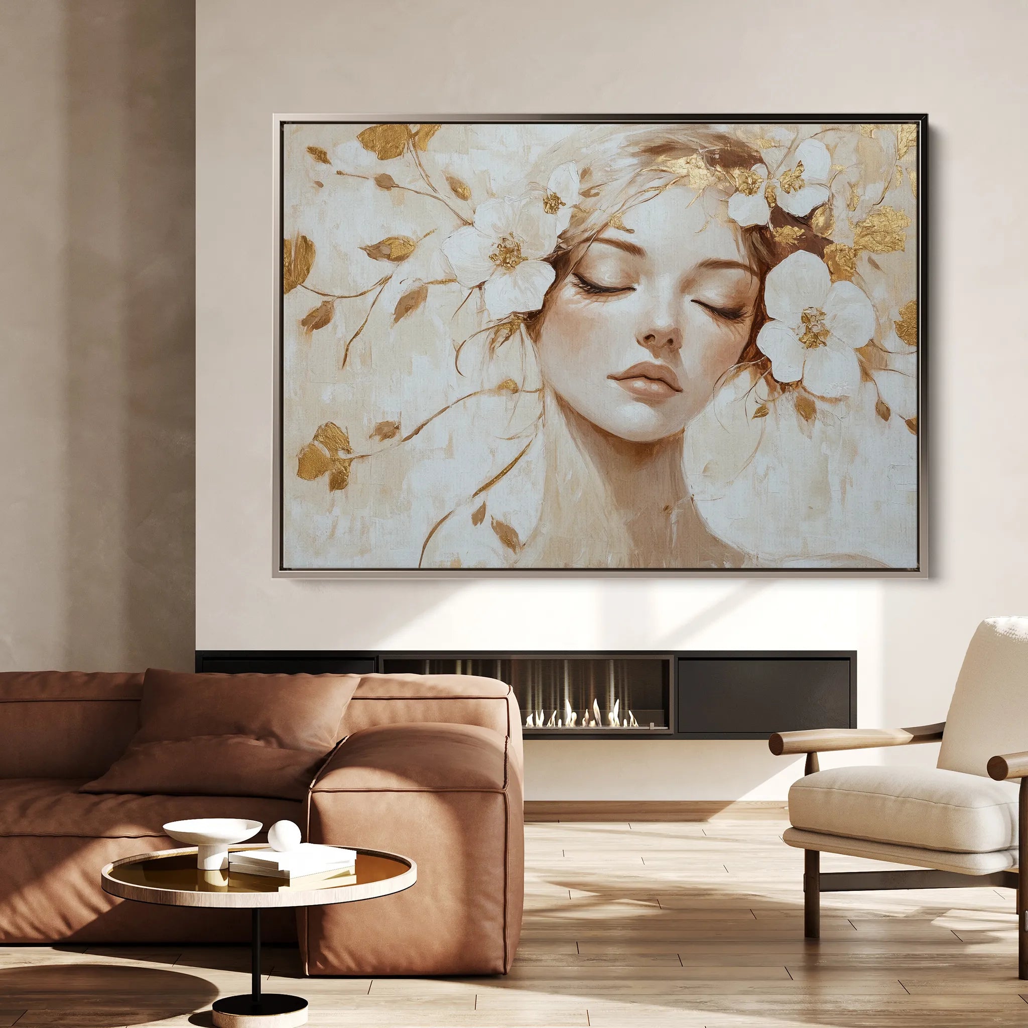 Portrait 152 Canvas Art 60 x 40 cm / Black