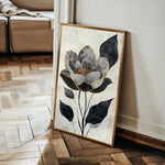 Floral 1520 Canvas Art 60 x 40 cm / Black
