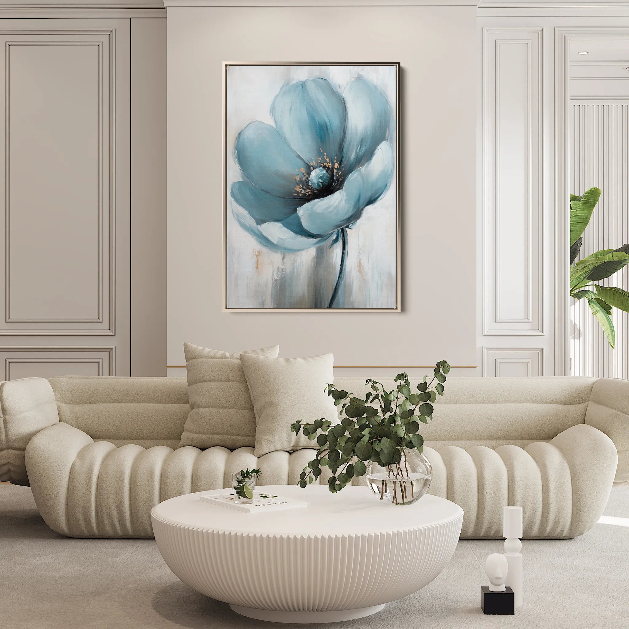 Floral 1521 Canvas Art 60 x 40 cm / Black