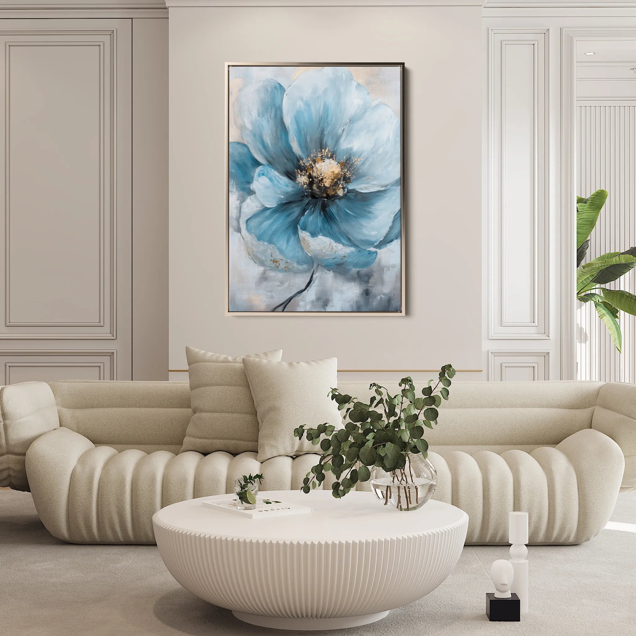 Floral 1522 Canvas Art 60 x 40 cm / Black
