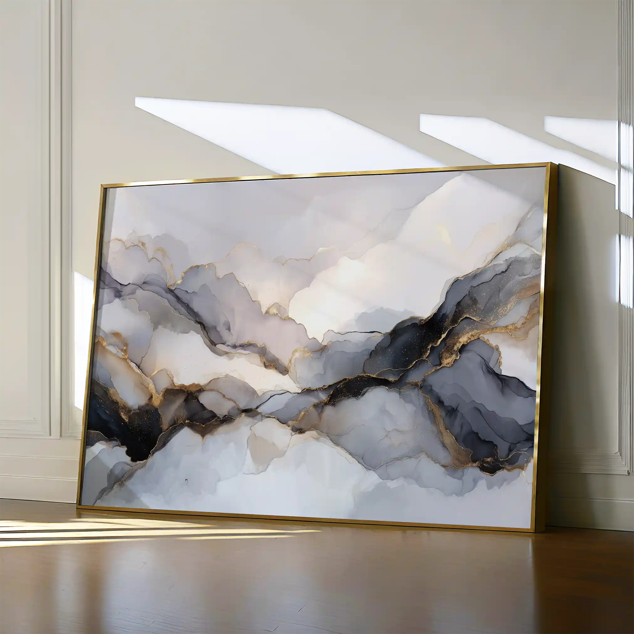 Abstract 1523 Canvas Art 60 x 40 cm / Black