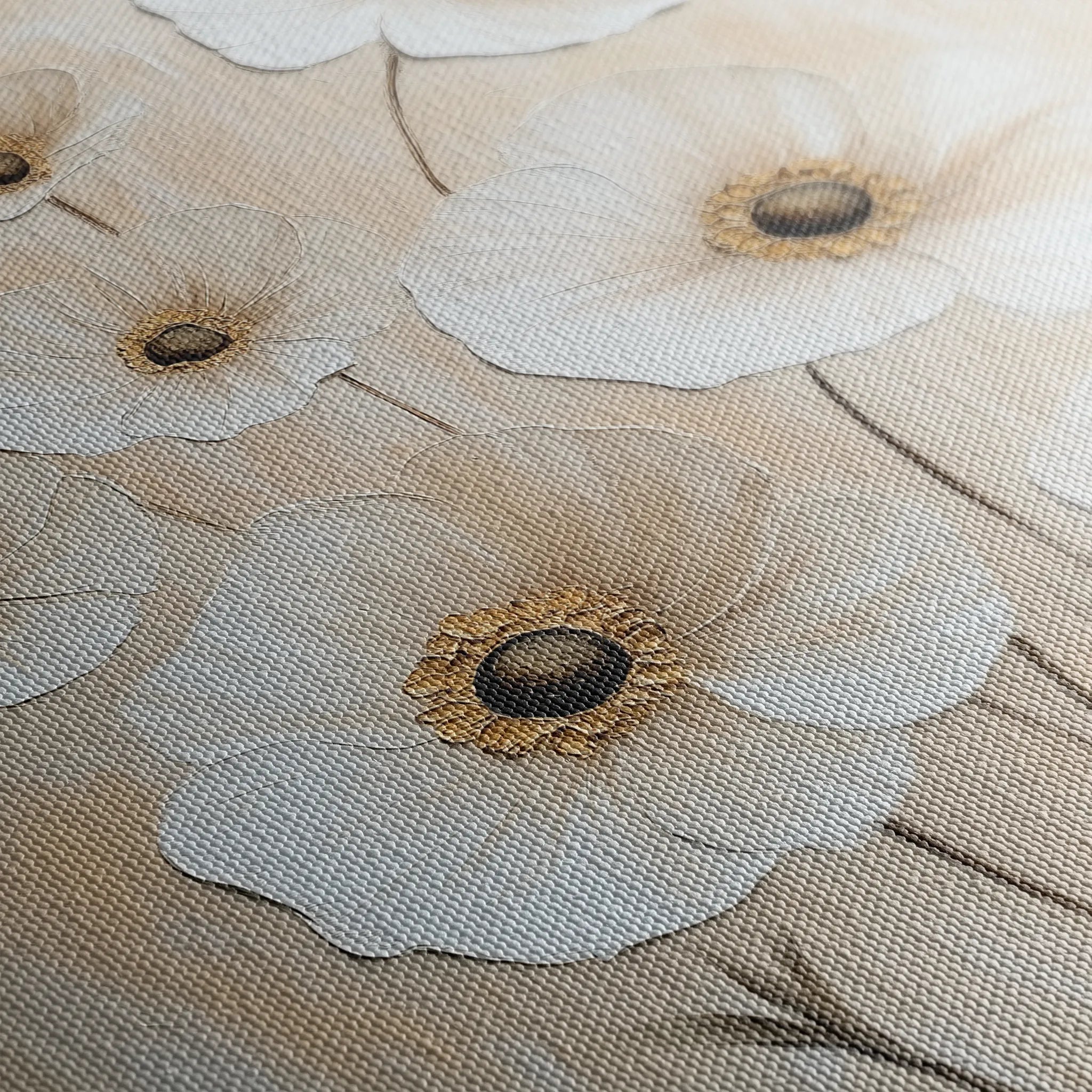Floral 1523 Canvas Art 60 x 40 cm / Black